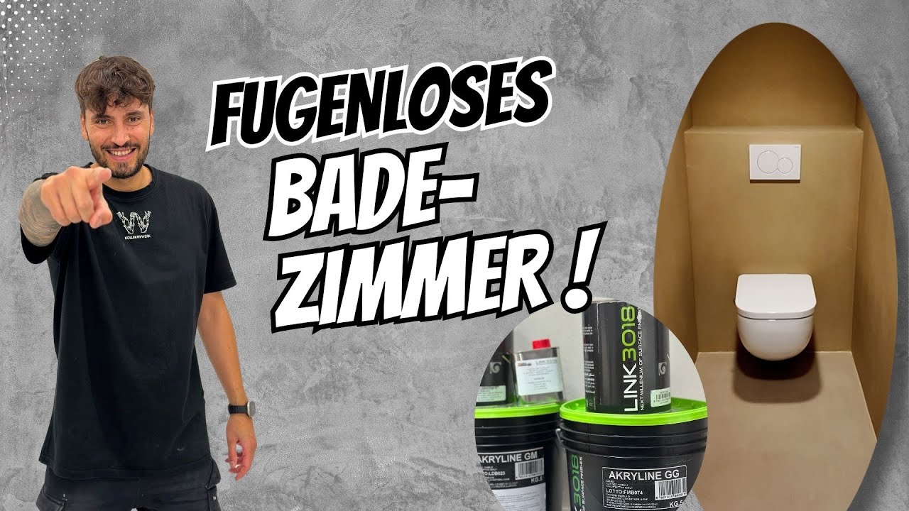 Altes WC mit Fliesen | neuer Look FUGENLOS - Dieses Material empfehle Ich