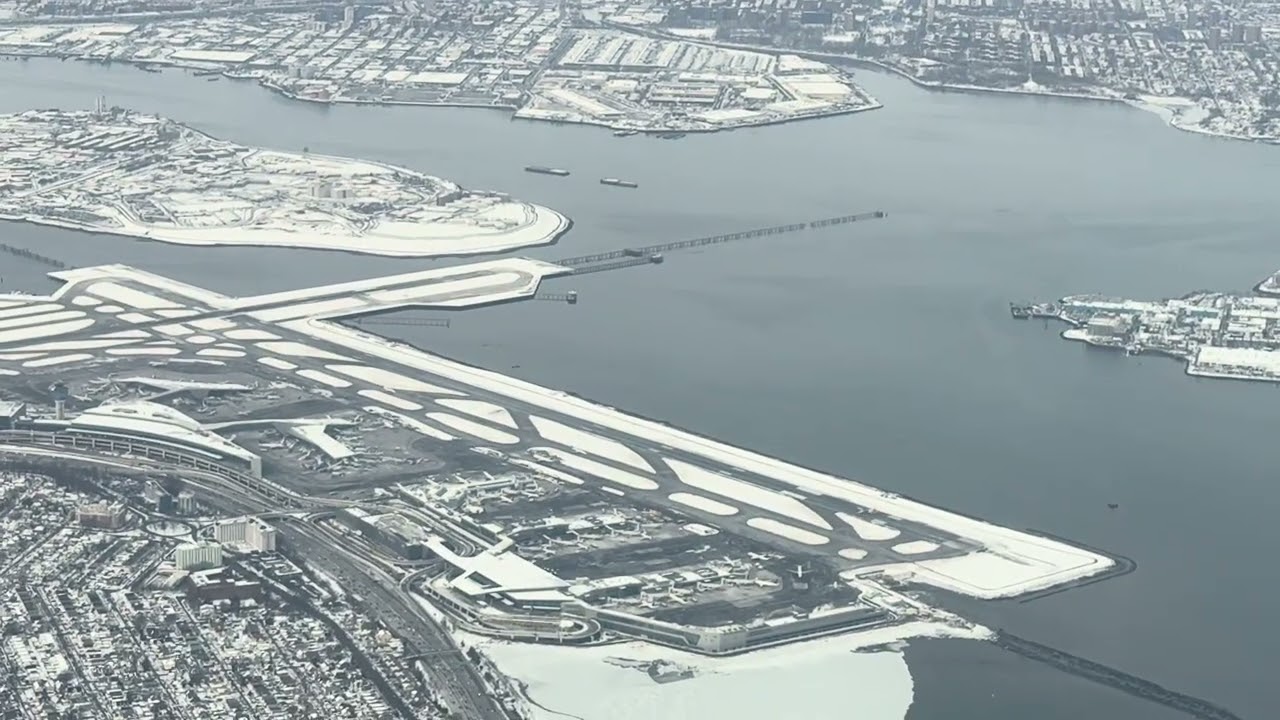 Fly Over NYC During Sub Freezing Weather