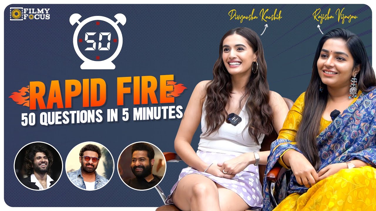 50 Questions in 5 minutes With Divyansha Kaushik & Rajisha Vijayan | #RamaRaoOnDuty | Filmyfocus.com