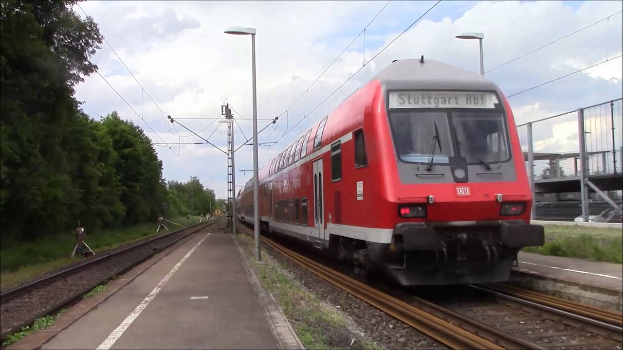 Bondorf (b. Herrenberg) mit ET 425 - BR 146 + DoSto - BR 115 + SBB-Waggons (IC) - Güterzug