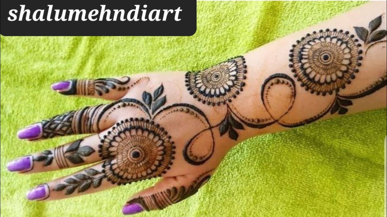 Beautiful Easy back hand flower mehndi design | New flower mehndi design |Back hand mehndi |