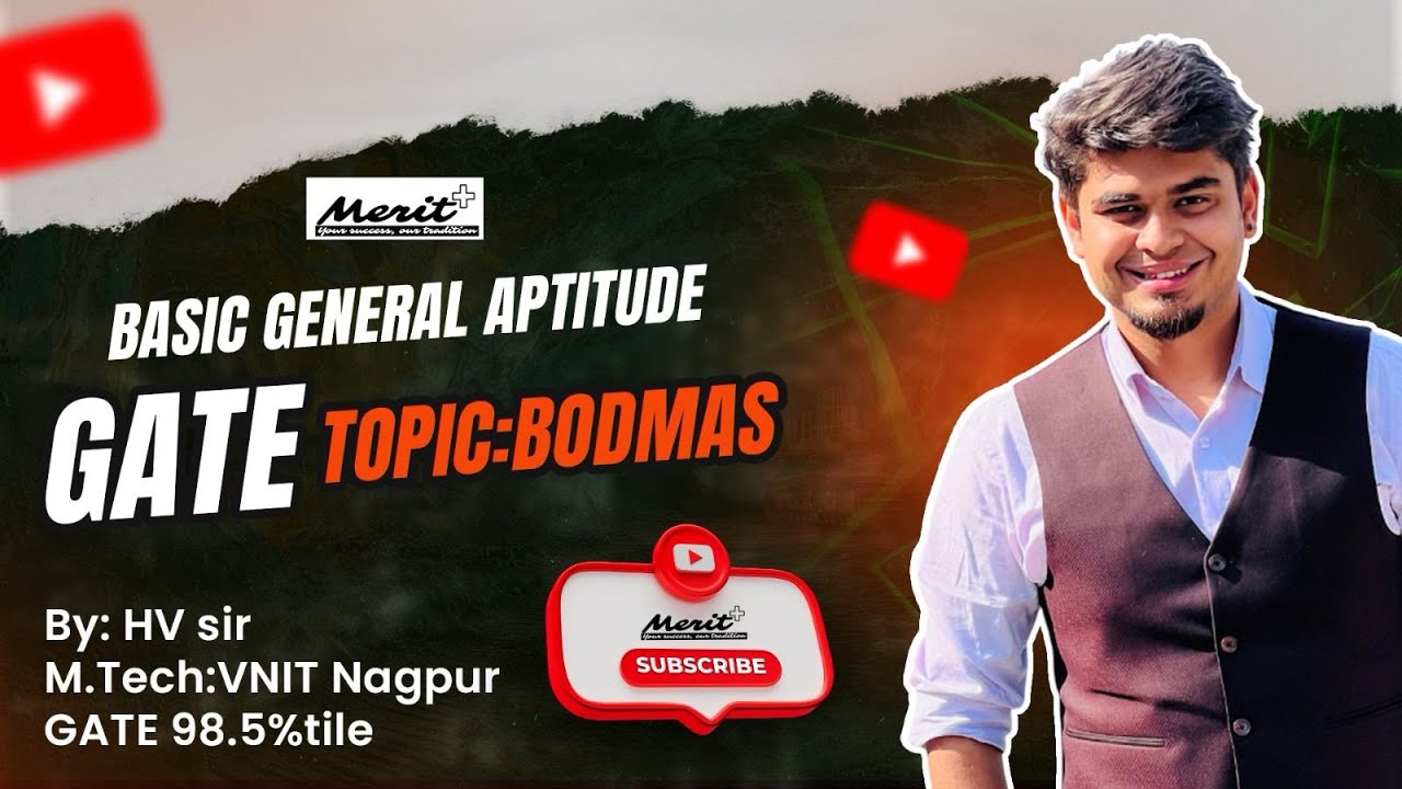 BODMAS || Basics of General Aptitude|| Online Classes|| Gate Mining 2026|| Meritplus