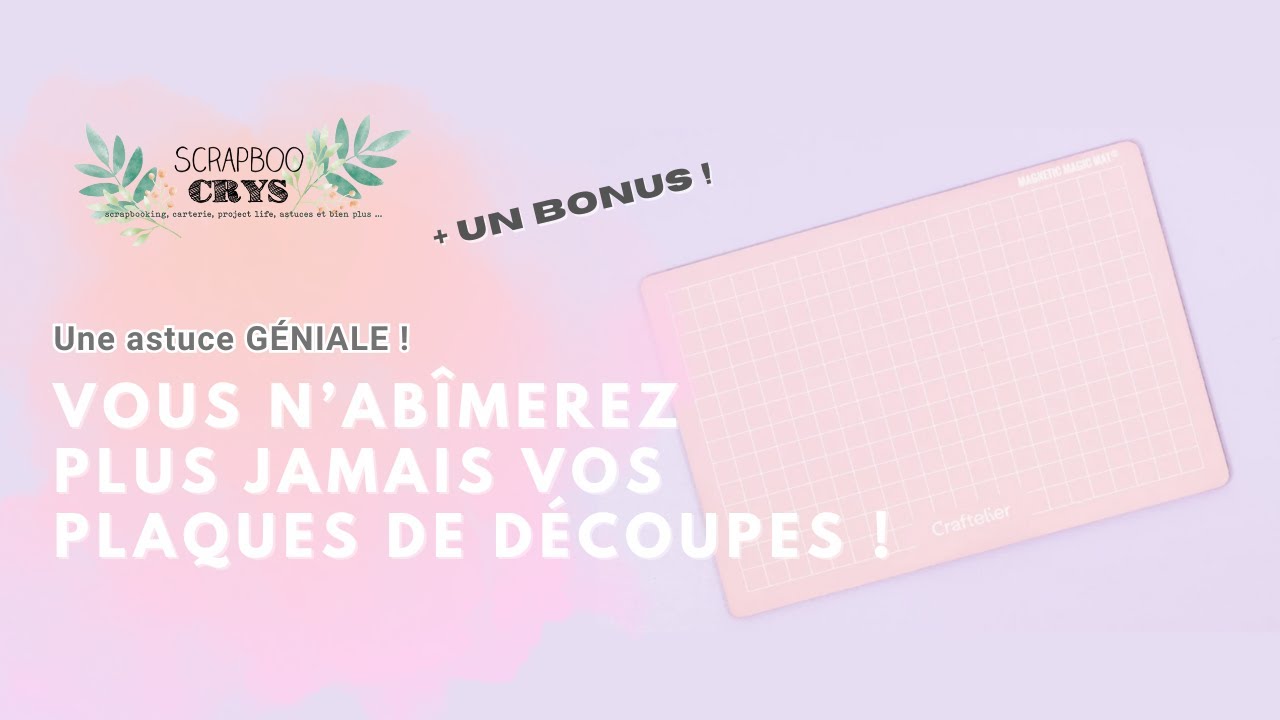 Magic Mat Magnétique (tapis de découpe rose) Vous n'abîmerez PLUS JAMAIS vos plaques de découpes !