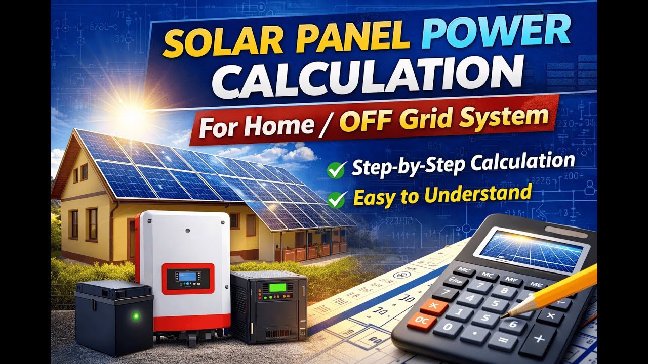 Solar Panel Power Calculation For Home /OFF Grid System / Calculation @CircuitInfo #Solarcalculation
