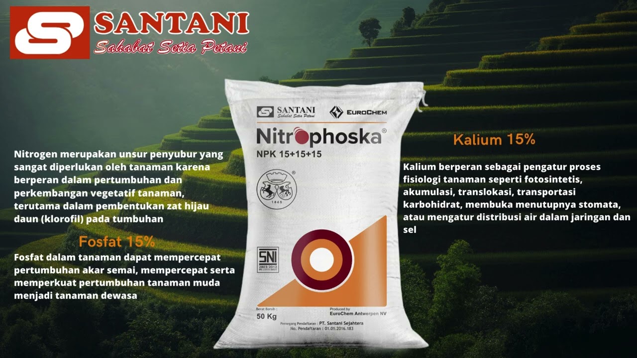 PUPUK UNGGULAN SANTANI NITROPHOSKA 15+15+15
