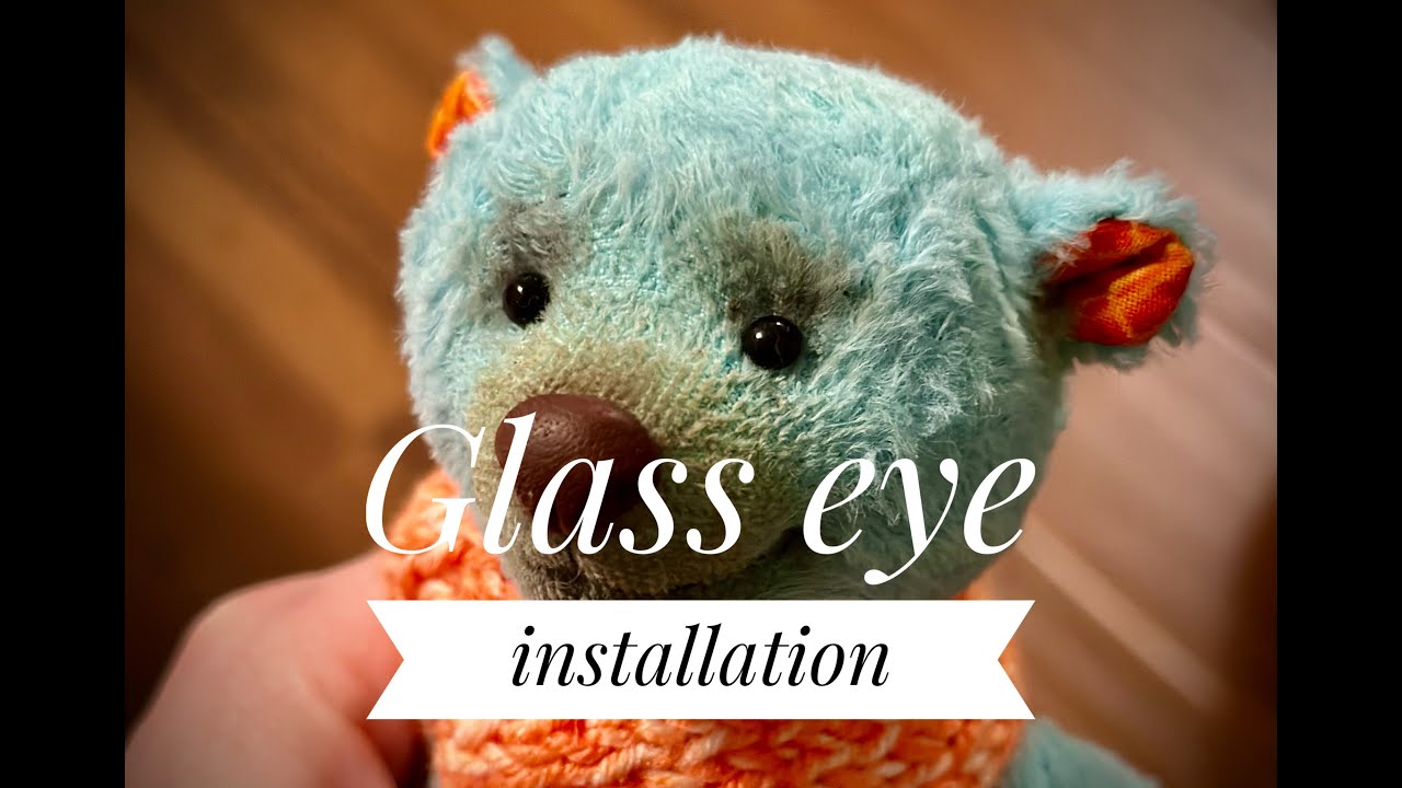 How to insert a glass eye on a wire