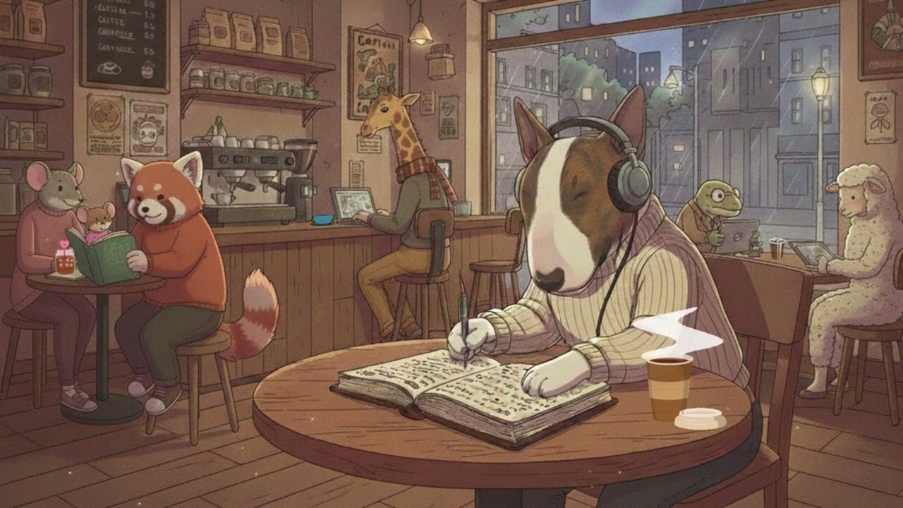 Cozy Coffee Shop Lofi ☕ 3 Hours of Study Music + Ambient Cafe Sounds | Relaxing Background Music