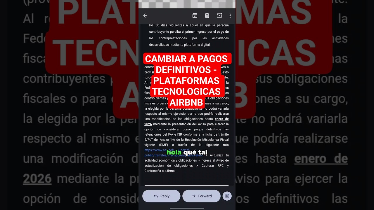 Cambiar a pagos definitivos - plataformas tecnológicas Airbnb. 