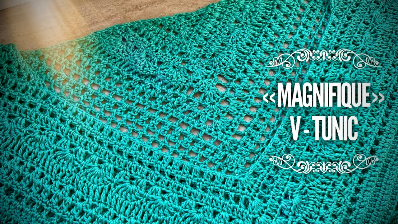 🦋Хит: вяжем авторскую тунику «Magnifique»! Порядный МАСТЕР-КЛАСС! Сrochet tunic
