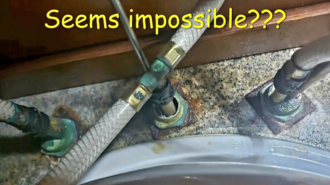 Corroded & stuck widespread delta faucet handles that seemed impossible to remove