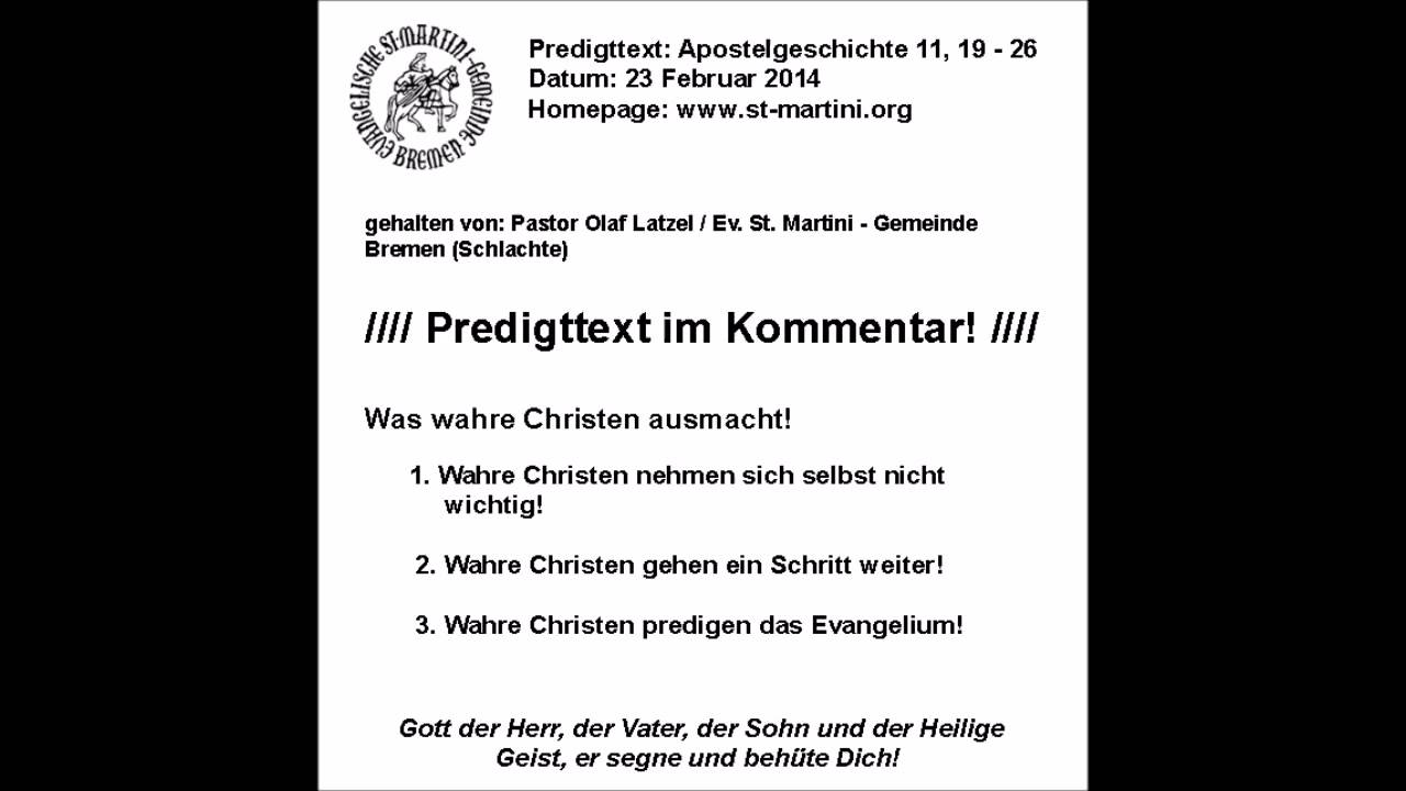 23.02.2014 - Was wahres Christentum ausmacht!