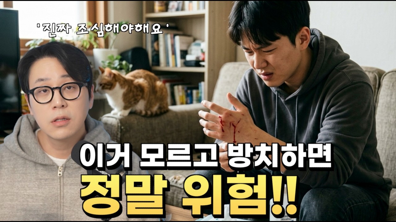고양이에게 물렸을 때 절대 하면 안되는 것들