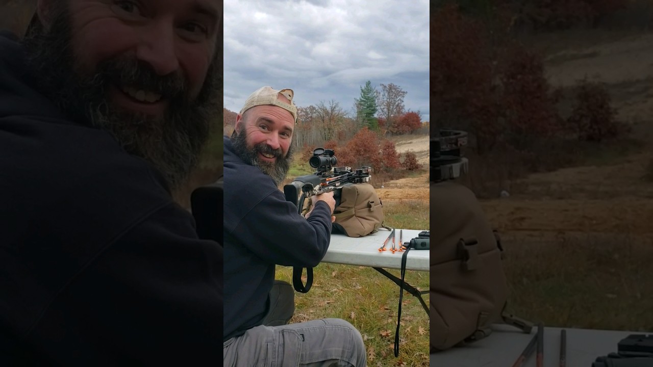 100 yards!!! Raven crossbow. #wisconsinoutdoors #deerhunting