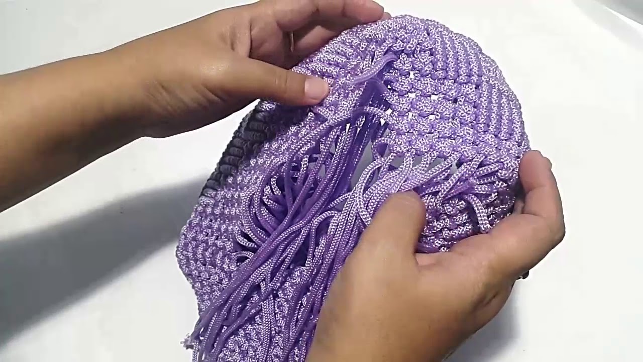 DIY Macrame tissue box cover Part 3/membuat cover kotak tisu