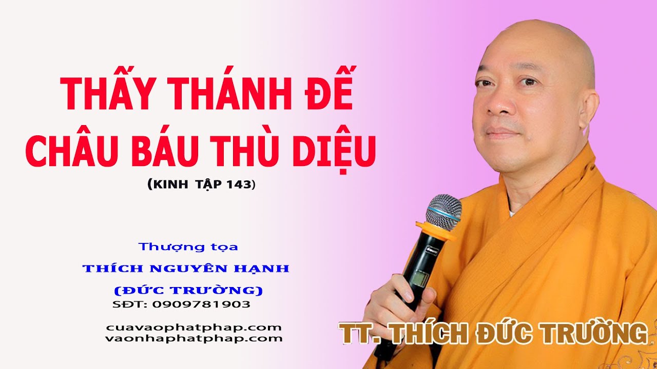 THẤY THÁNH ĐẾ CHÂU BÁU THÙ DIỆU (KINH TẬP 143) || THƯỢNG TỌA THÍCH NGUYÊN HẠNH (ĐỨC TRƯỜNG)