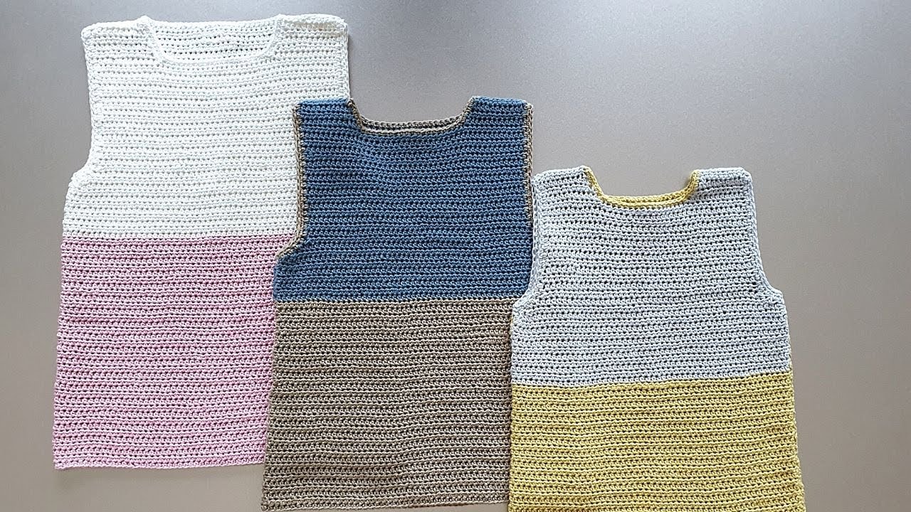 Crochet Tank Top for Boys| Cotton Yarn Crochet Projects