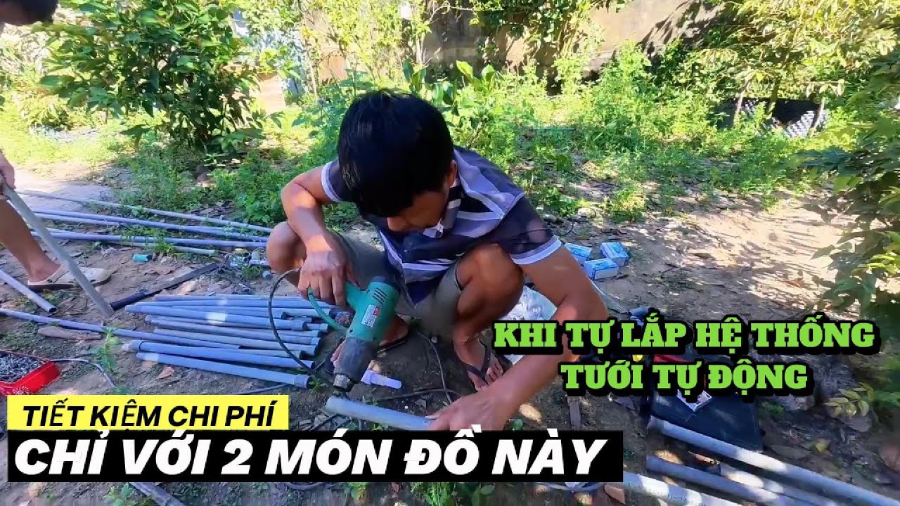 Tự lắp hệ thống tưới tại nhà #howto #job #tips #pvc