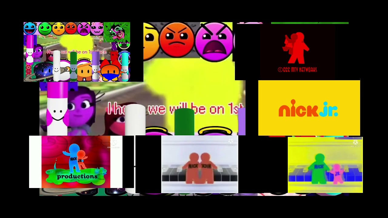 Mario Kart Wii Anti Piracy Screen 2 but rJ kciN, Nick Jr, and All G-major Nick Jr