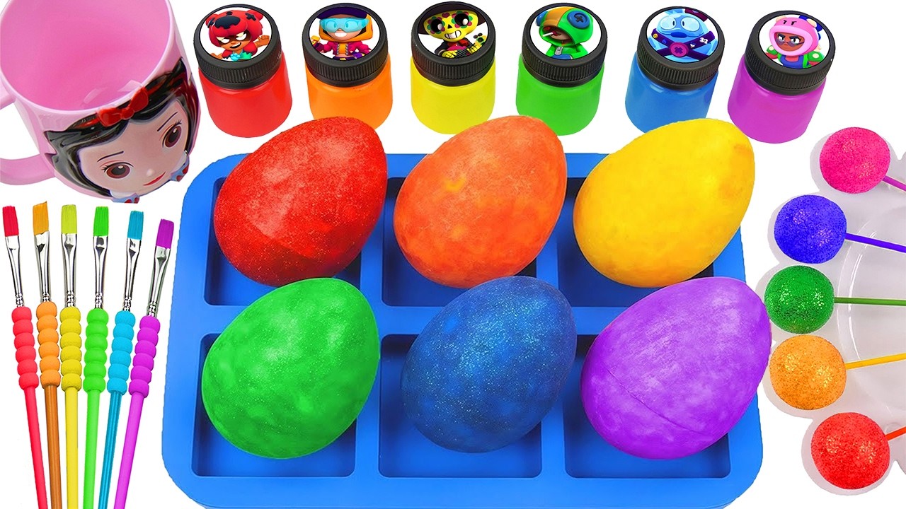 Satisfying Video l DIY How To Make Rainbow Glasses Huge GIANT Eggs & Smile Funny Crazy Sand ASMR