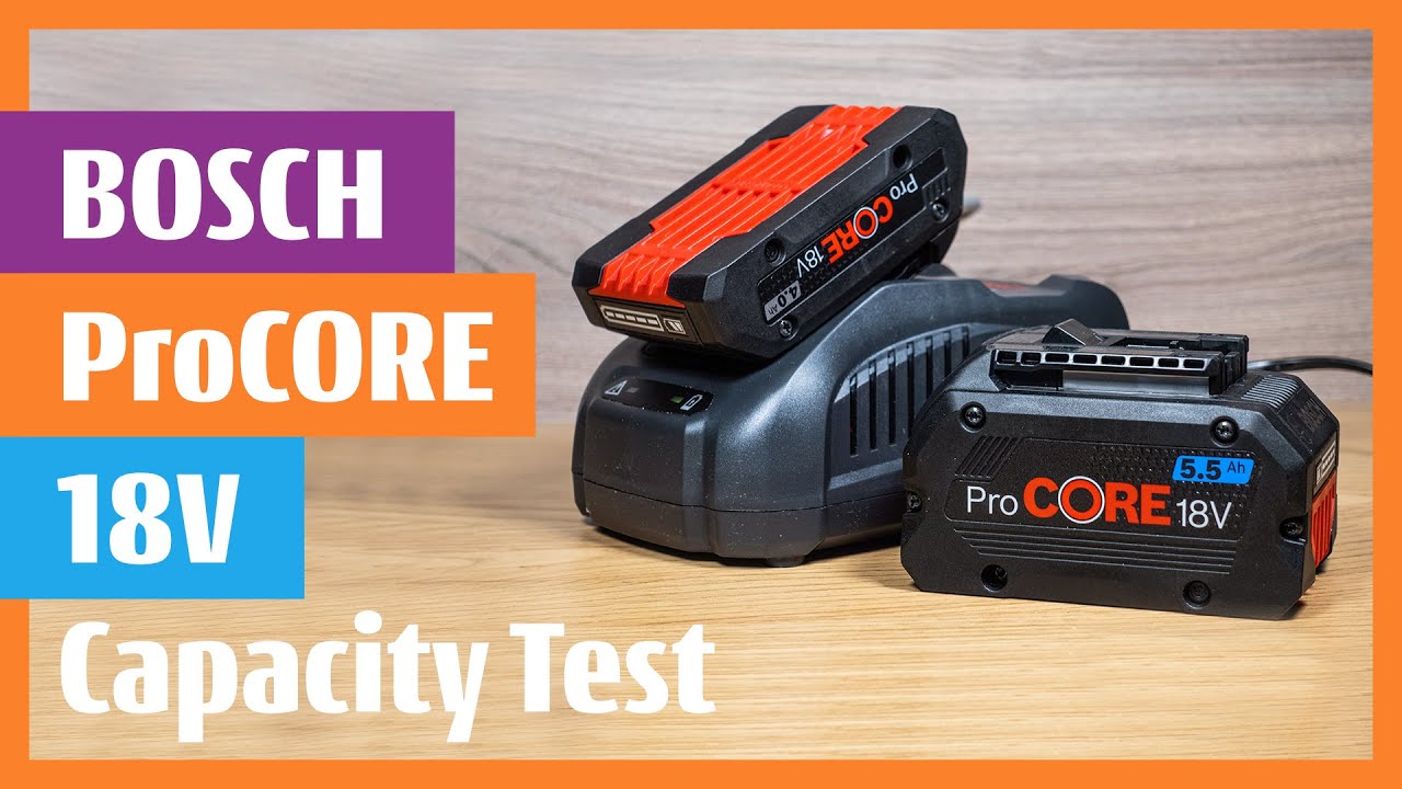 Bosch ProCORE 18V Battery - What is their Real Capacity? - PROCORE 18V 4.0AH + 5.5AH + GAL 1880 CV