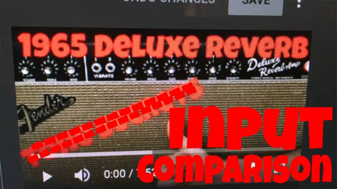1965 Deluxe Reverb Input 1 & 2 Comparison