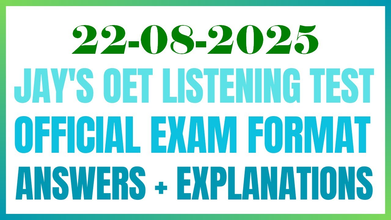 OET READING TEST 22.08.2024 #oet #oetexam #oetnursing #oetlisteningtest