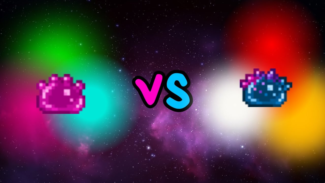 Crystal Slime vs Bouncy Slime in Master Mode