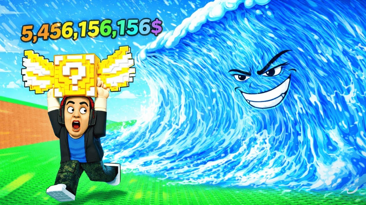 БІР ЛАКИ БЛОК БАРЛЫҒЫН ӨЗГЕРТТІ | Roblox | Escape tsunami for lucky blocks