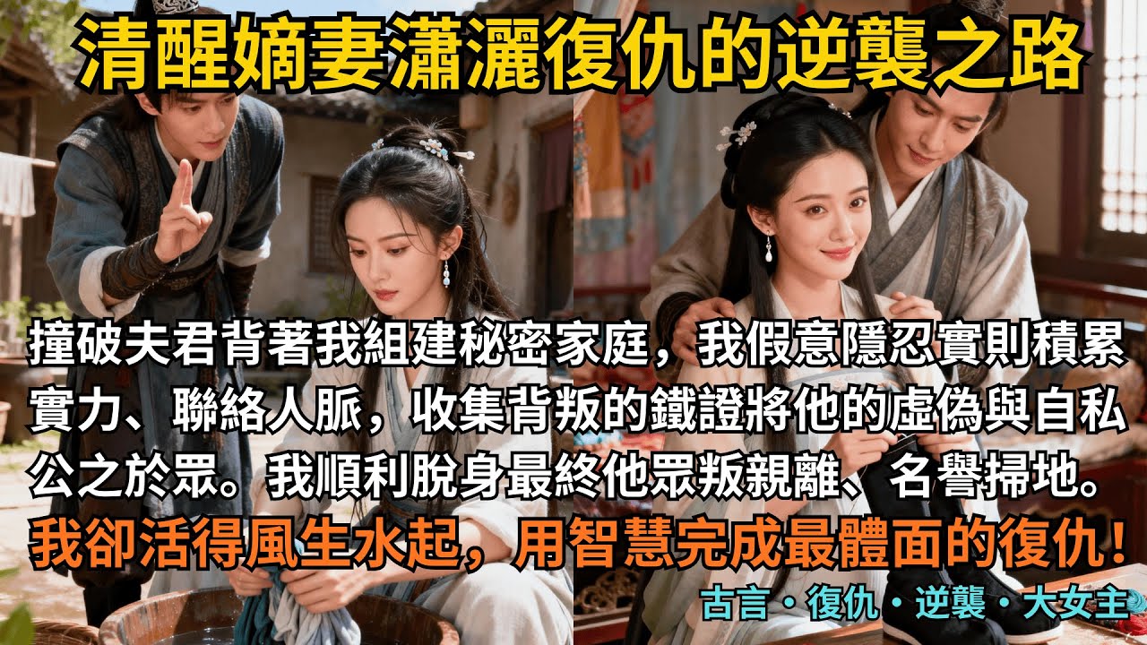 【古言逆襲】完結爽文，撞破夫君背著我組建秘密家庭，我假意隱忍實則積累實力、聯絡人脈，收集背叛的鐵證將他的虛偽與自私公之於眾。我順利脫身最終他眾叛親離、名譽掃地。#完結 #小說 #古言小說 #復仇