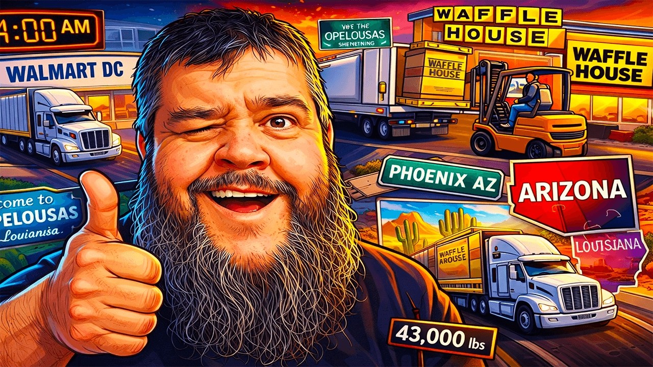 #616 Начало в 4 утра → Распределительный центр Walmart → 43 тыс. км до Финикса! | Видеоблог владе...