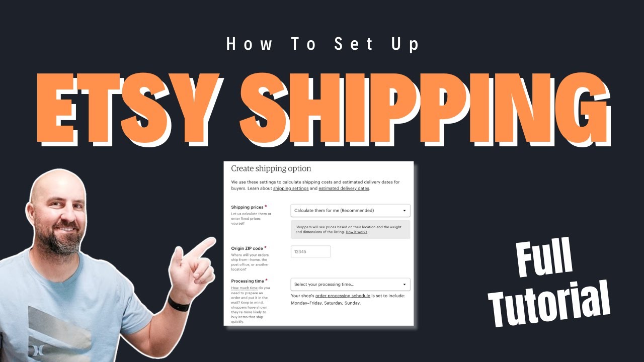 Как настроить доставку на Etsy для листингов