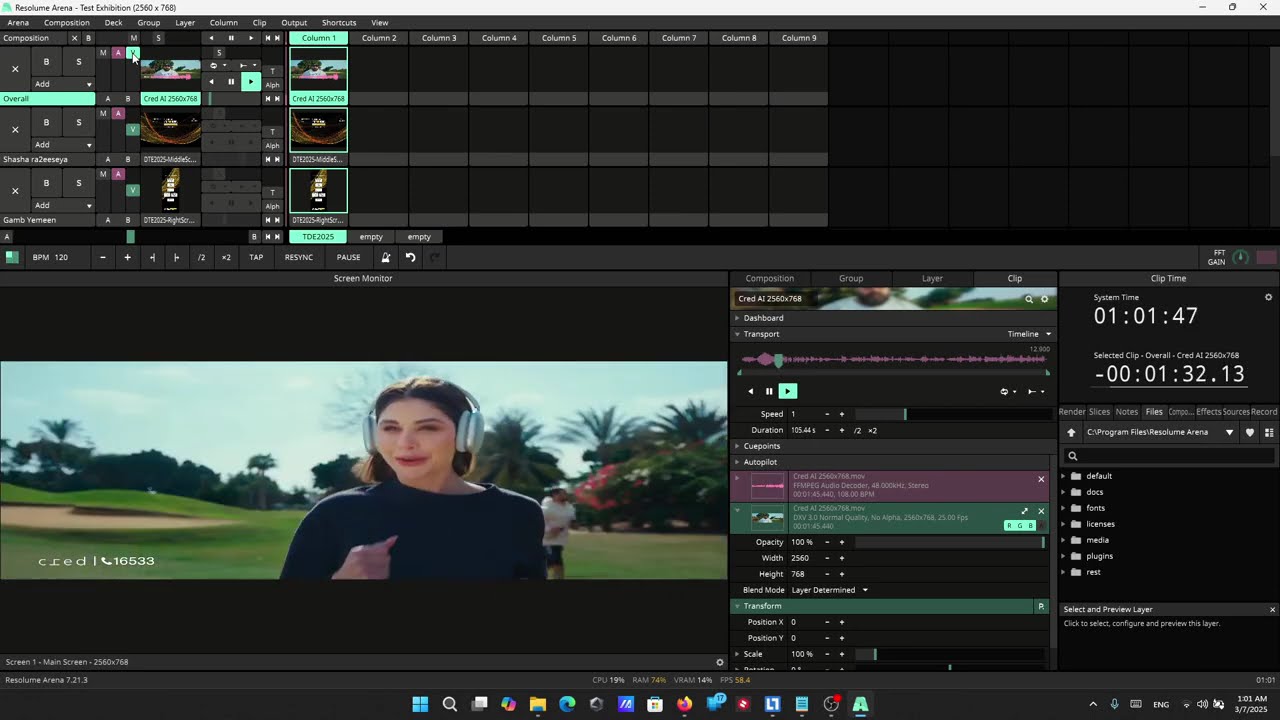 تعليم تطبيقي لريزوليوم ارينا بالعربي Resolume Arena Tutorial (Arabic) EP01