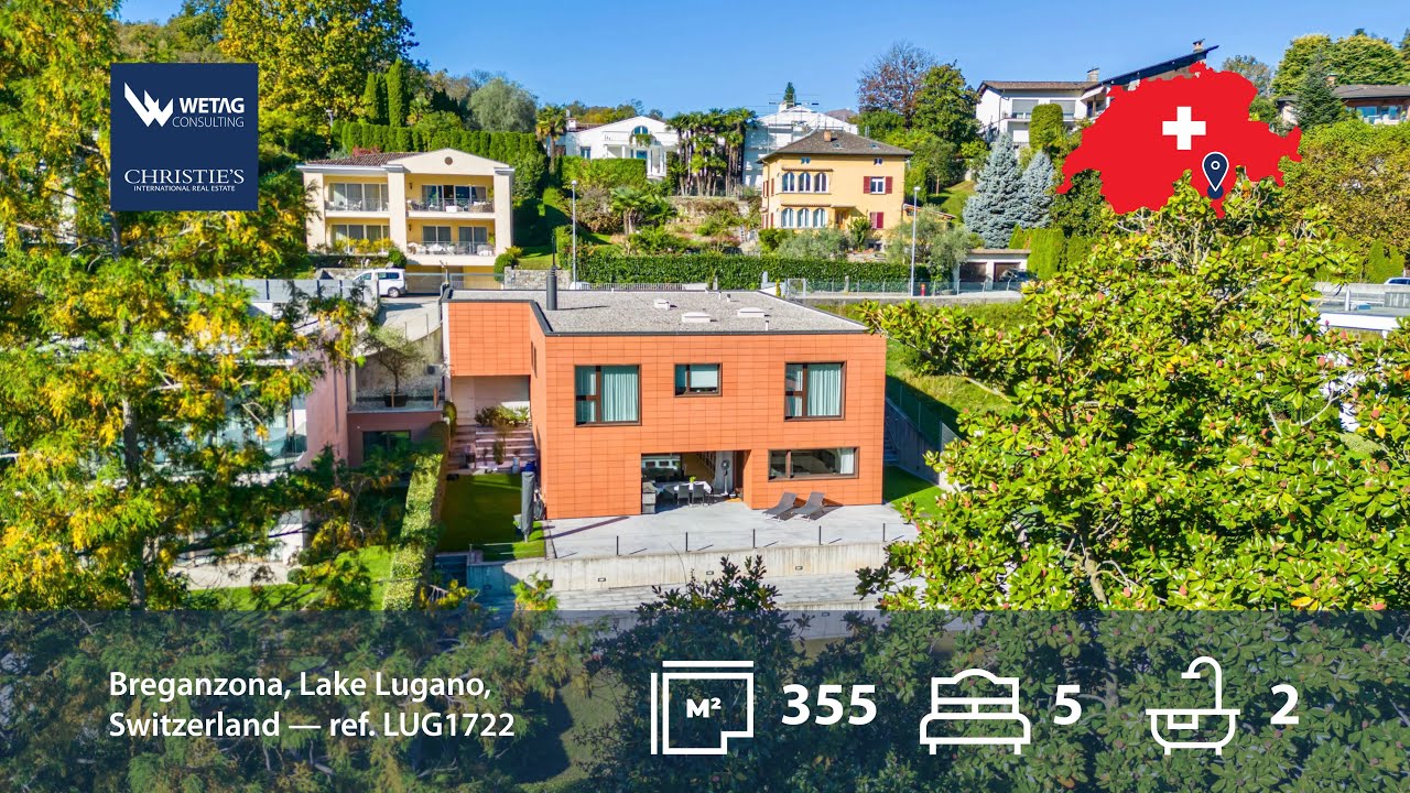 Moderne Villa mit Fitnessbereich & Sauna in Lugano–Breganzona, in der Schweiz