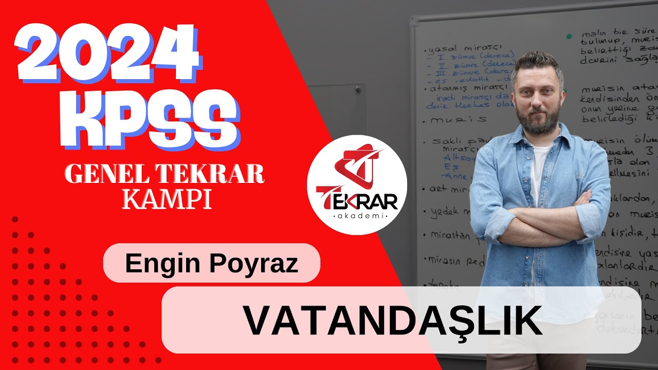 2024 KPSS Genel Tekrar Kampı Vatandaşlık 26 Soru Çözümü (1-15)  - Engin Poyraz