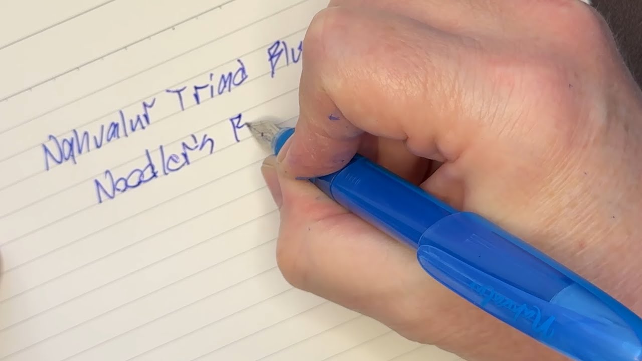 Перьевая ручка Nahvalur Triad и синие чернила Noodler's Baystate #новаяручка #перьеваяручка #черн...