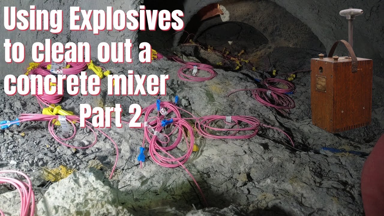 Using Explosives to clean out a concrete truck 2