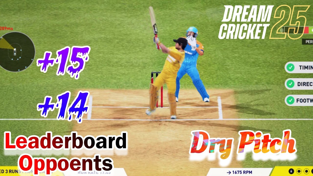 Матчи с рейтингом против соперников из таблицы лидеров, игровой процесс Dream Cricket 2025