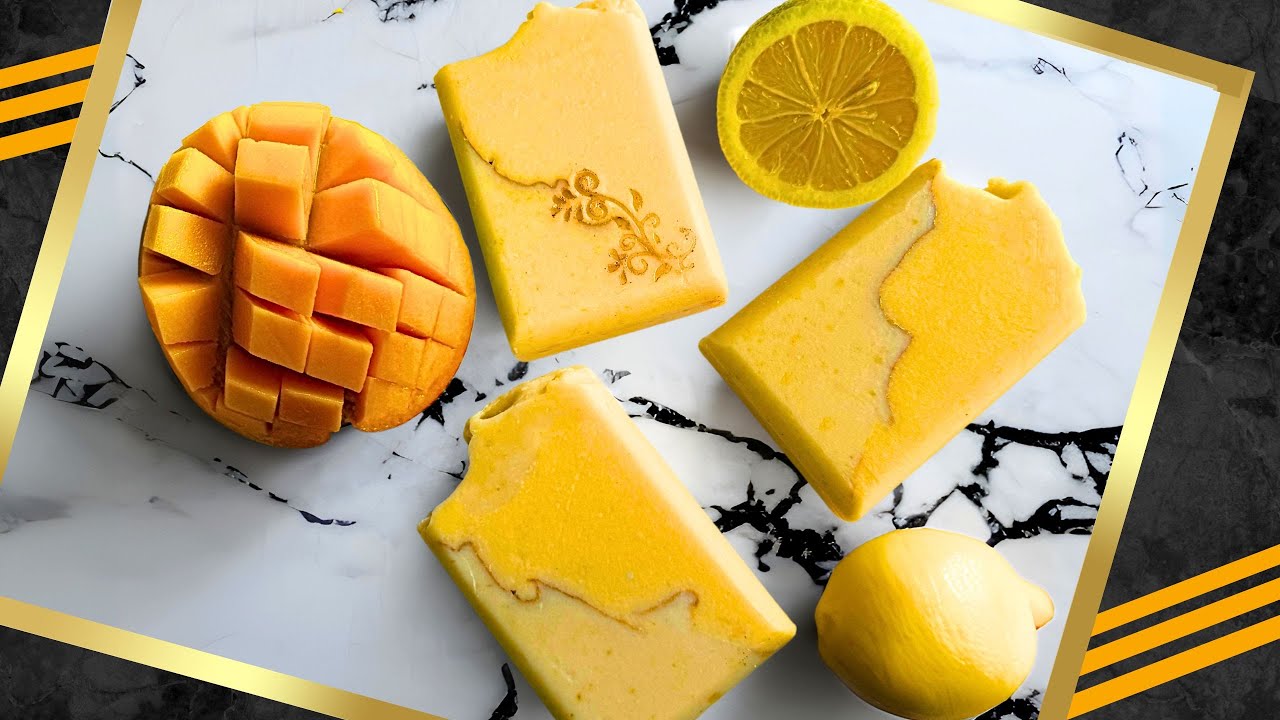Easy DIY Fresh Mango Lemon Soap for Sensitive Skin (in 6 steps)