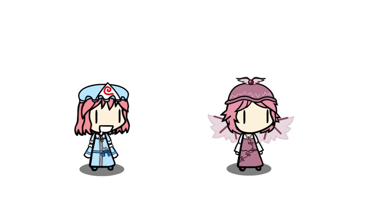 Touhou Walfas - The Yuyuko consumes a bird