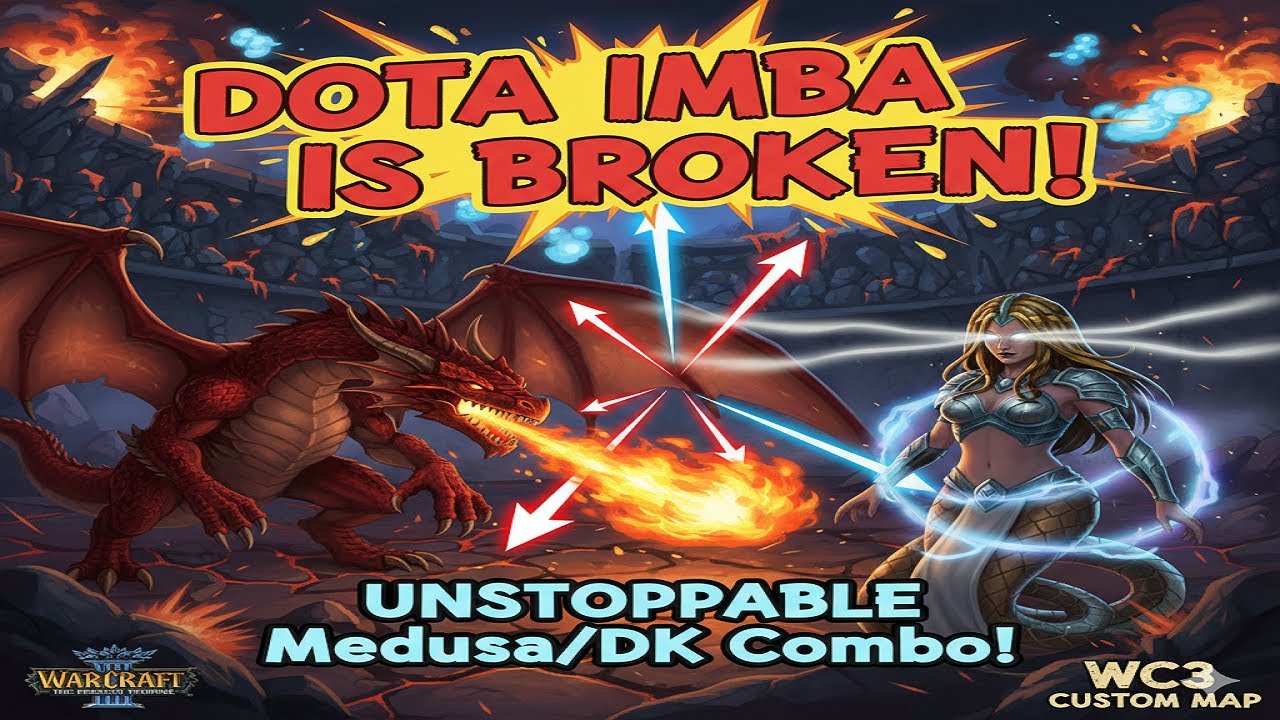 Dota Imba Legends - СЛОМАННЫЙ БИЛД: НЕОСТАНОВИМАЯ Medusa/DK! | Кастомка Warcraft 3 #dotaimba