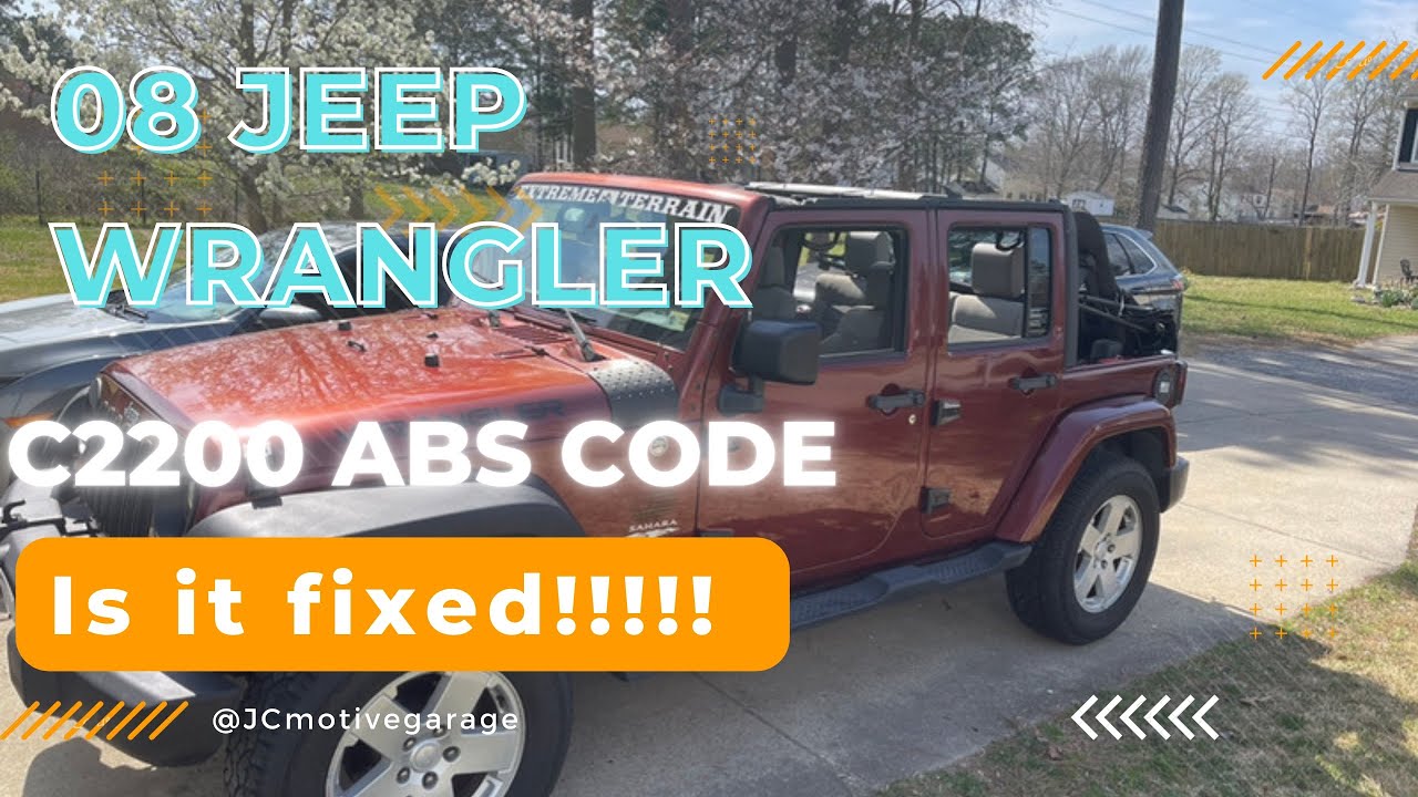 08 Jeep Wrangler C2200 C2200 Jeep Wrangler Jeep abs and traction control light