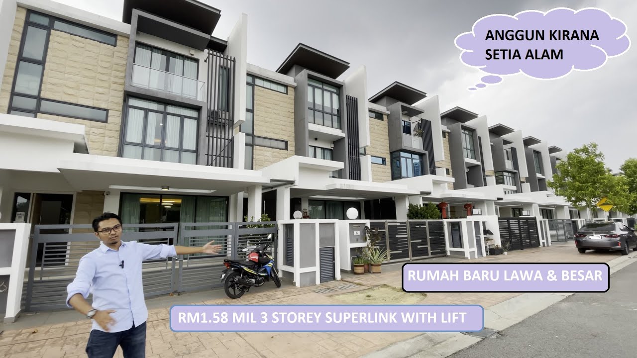 RM1.58 Mil Developer Unit 3 Storey Superlink House With Private Lift Anggun Kirana Setia Alam