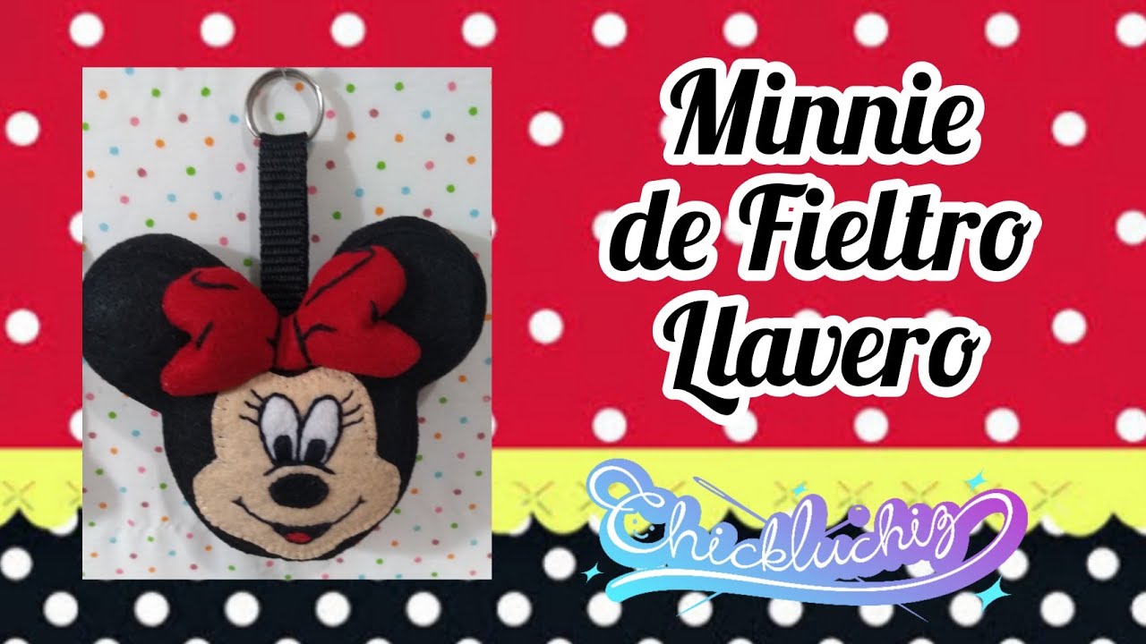 Como hacer Minnie y Mickey Mouse de fieltro (llavero) DIY #manualidades #fieltro