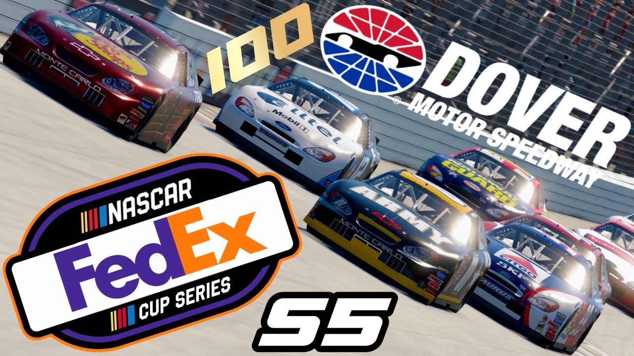 NASCAR iRacing FedEx Cup Series S5 R10 Dover 100th All Time Race LIVE