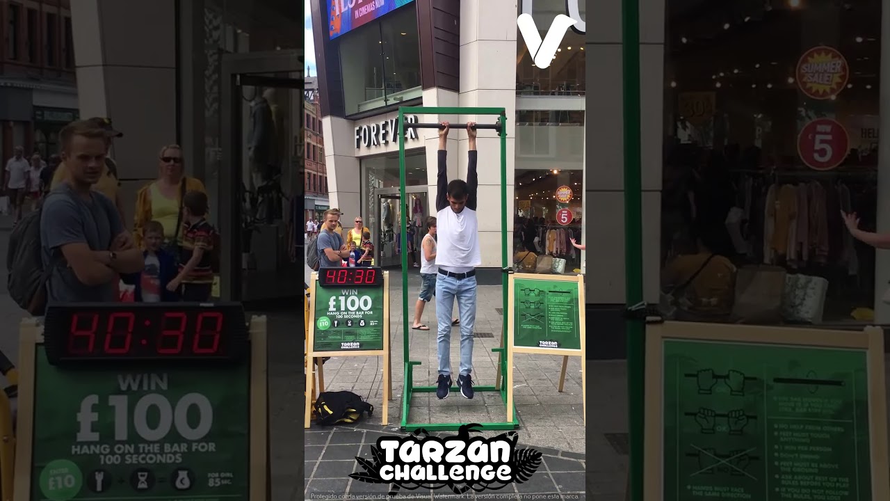 HANG CHALLENGE! HANG ON THE BAR FOR 100 SEC & WIN 100&euro; or &pound;100 !