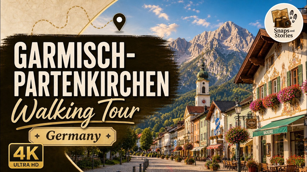 Garmisch-Partenkirchen Walking Tour 🇩🇪 2025 | City, Ski Jump & Gorge