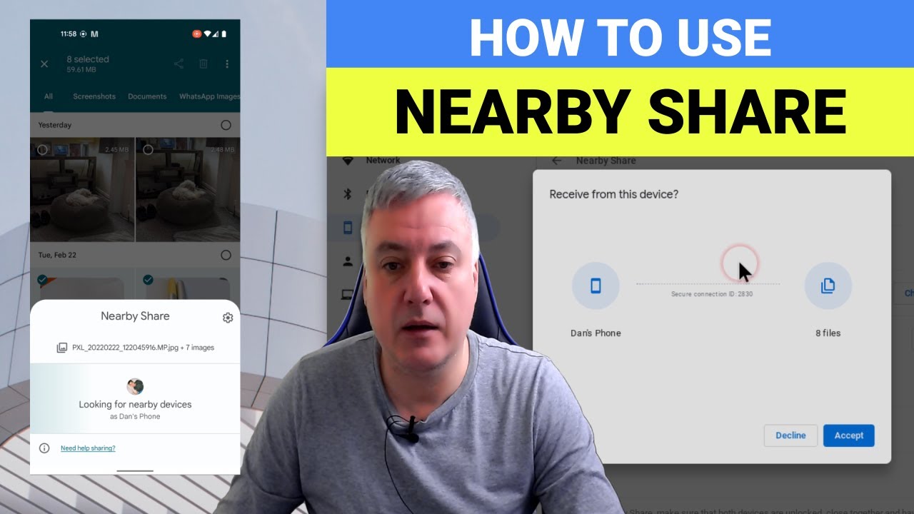 Nearby Share - Transfer files easily from your Android phone to your Chromebook