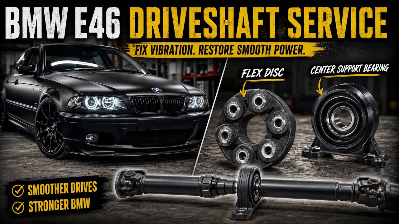 BMW E46 Driveshaft Service! (Flex Disk, Center Support Bearing, Transmission Mounts)
