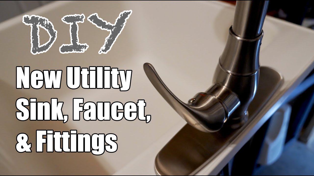 New DIY Replacement Utility Sink, Faucet, And Fittings!