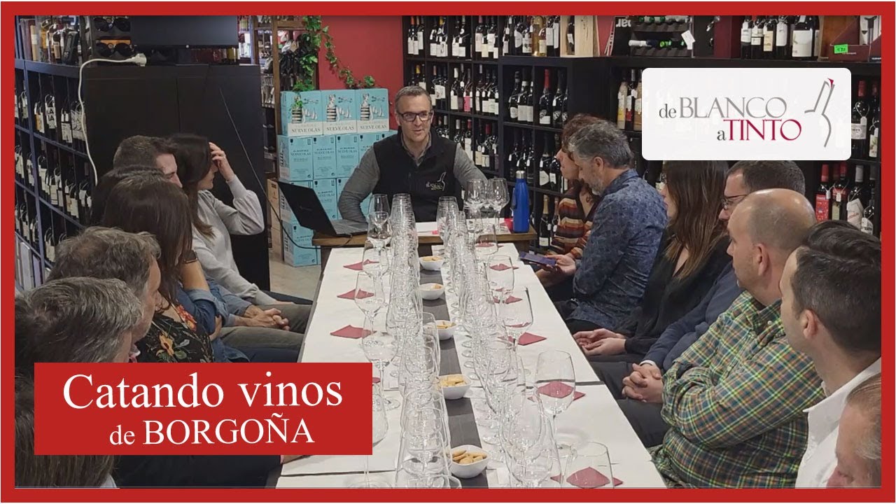 CATA de vinos de BORGO&Ntilde;A en DE BLANCO A TINTO. 5 vinos franceses de Pinot Noir y Chardonnay.